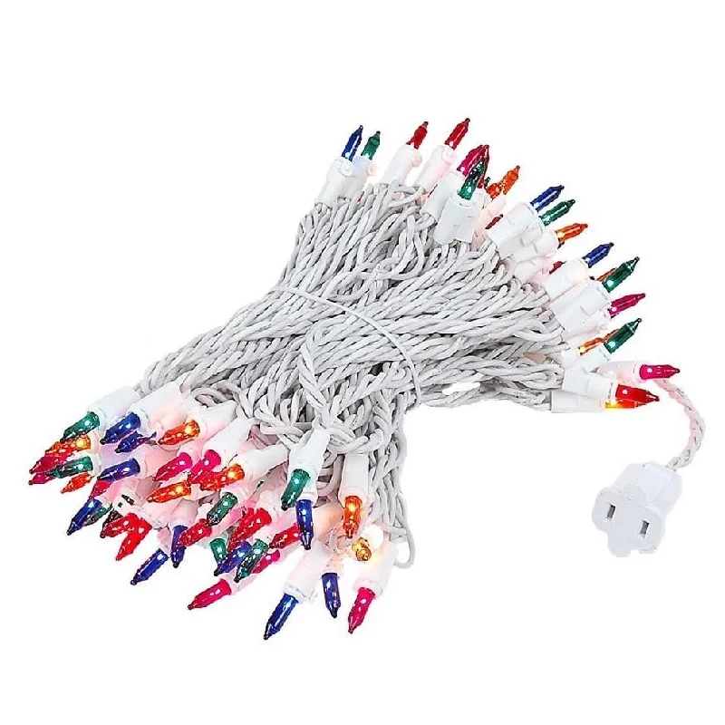 100 Miniature White Wire Christmas Lights