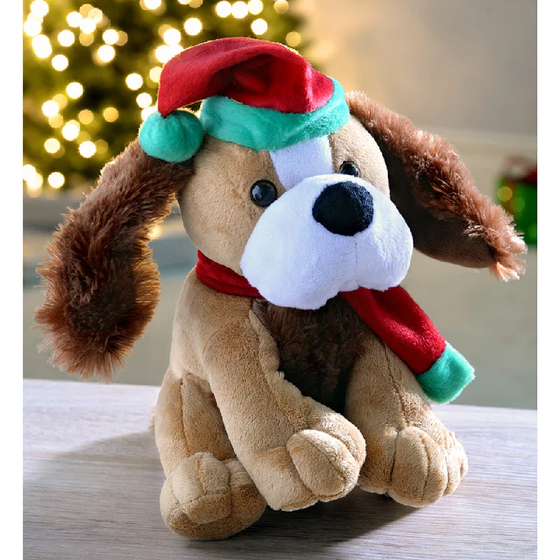 30 cm Standing and Singing Dog with Flapping Ears Christmas Decoration