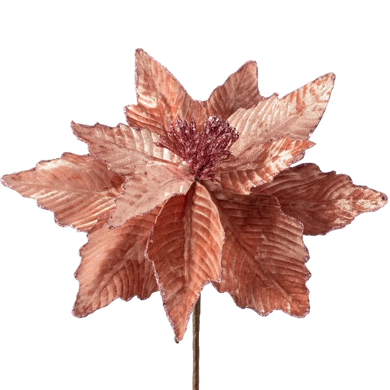 Artificial Poinsettia Flower, Pink, 32 cm