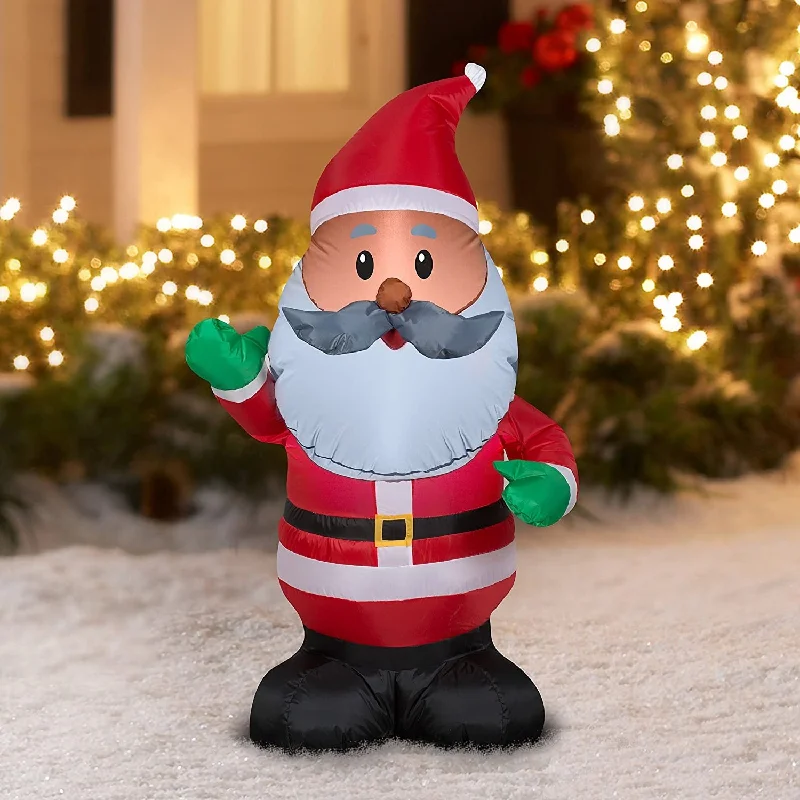 4' Airblown® Inflatable African American Santa