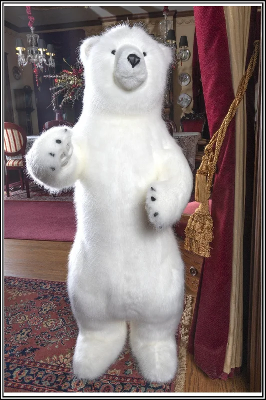 5 FT Standing White Bear Hugs