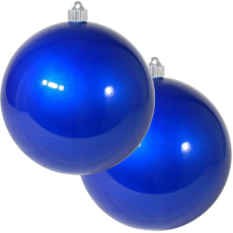 6" Shatterproof Candy Blue Ball UVW Set Of 4