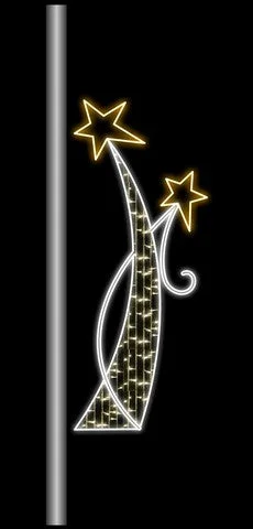 7 FT X 3 FT LED Shooting Star Pole Banner