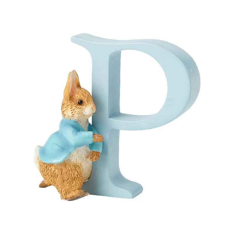 Beatrix Potter Letter P Running Peter Rabbit Figurine