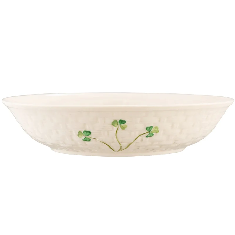 Belleek Classic Shamrock Single Pasta Bowl