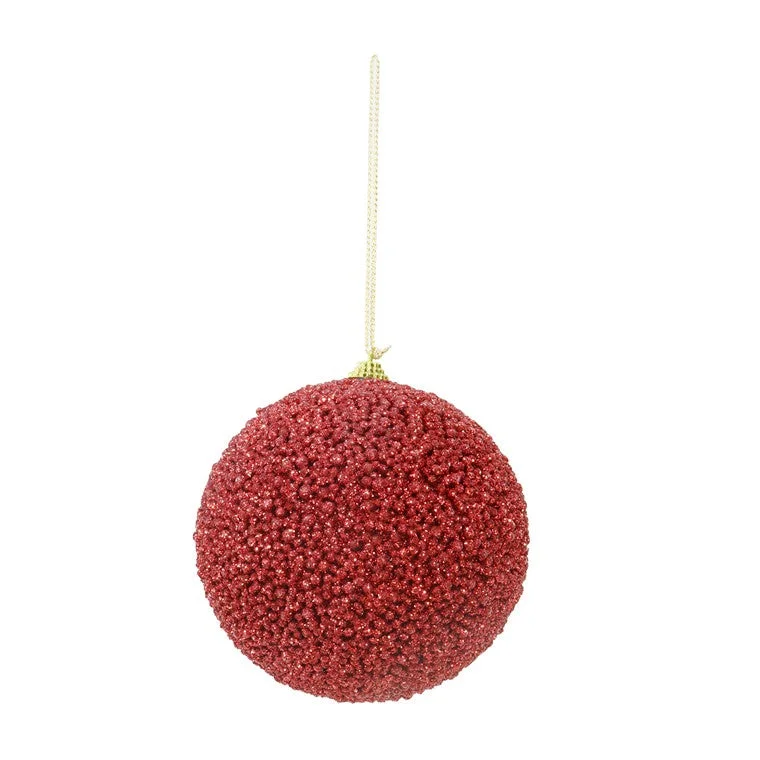 Bauble Glitter, 9cm, Asstd