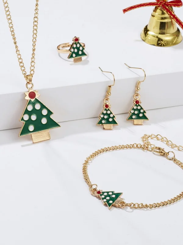 Deck The Halls 5-Piece Christmas Jewelry Set