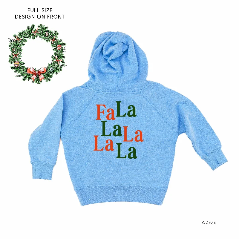 Christmas Wreath - Fa La La La La La (f&b) - Child HOODIE