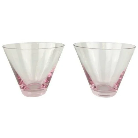 Cocktail Glass Pink 9cm Set of 2