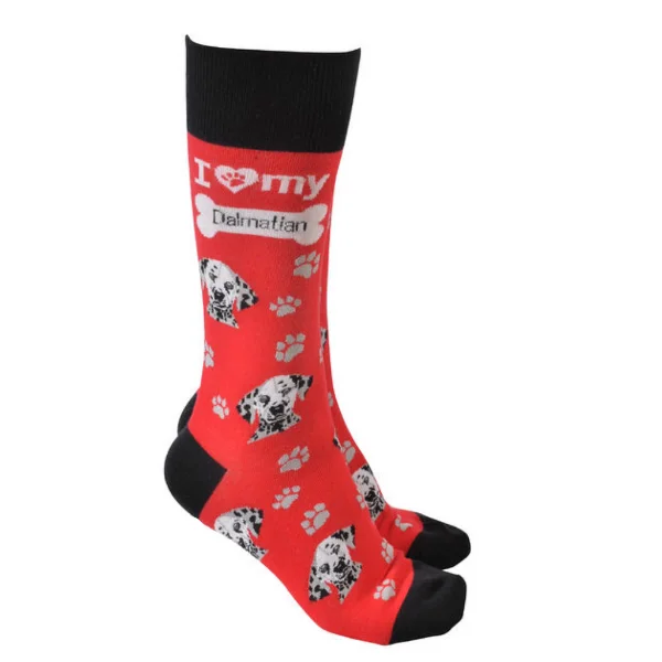 Dog Society Dalmatian Socks Red