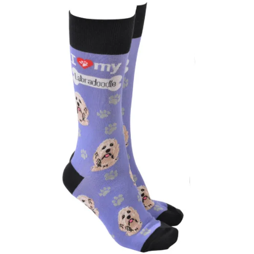 Dog Society Labradoodle Socks Purple