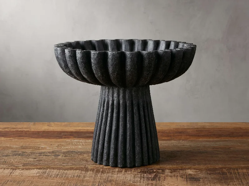 Edel Ruffle Footed Bowl in Black