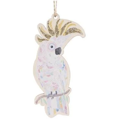 Frankie B Christmas Cockatoo Hanging Decoration 11cm