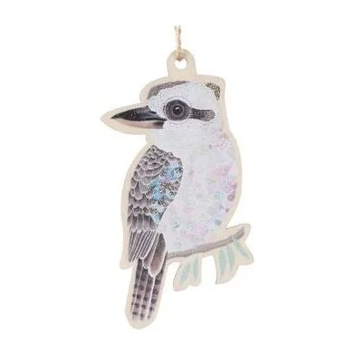 Frankie B Christmas Kookaburra Hanging Decoration 11cm