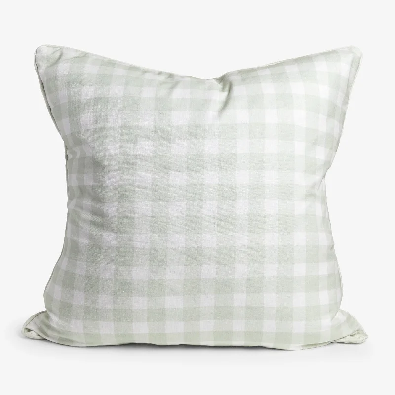 Gingham Cushion Cover (Light Green)