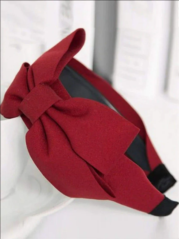 Girls Wide Bow Headband