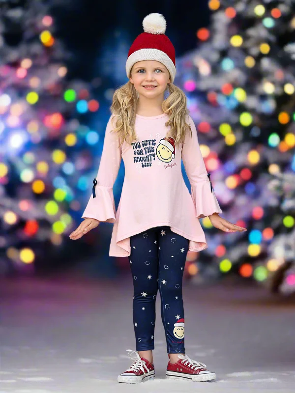 SmileyWorld Too Cute Ruffled Tunic Top and Legging Set