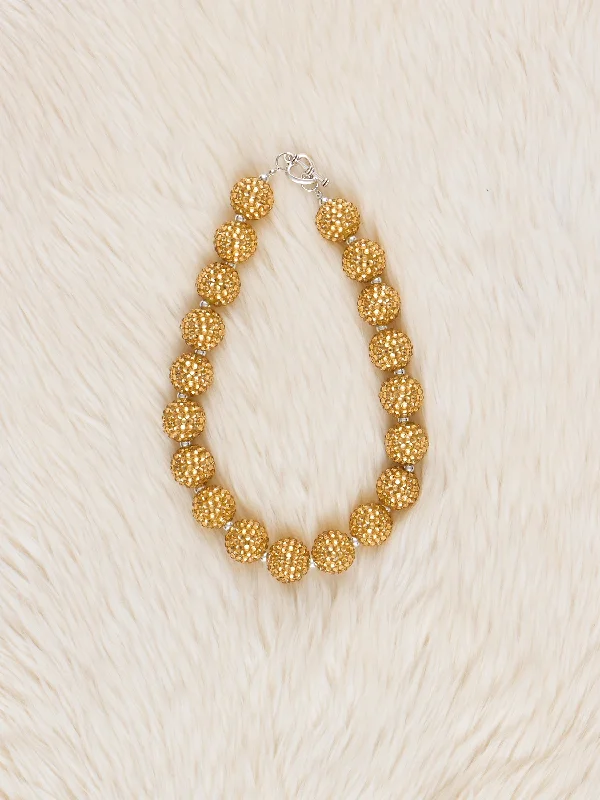 Gold Sparkle Bubble Necklace