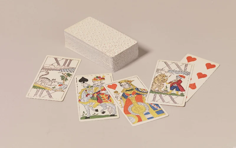 Historical Animal Tarot Playing Cards, Variation on Paris Pattern