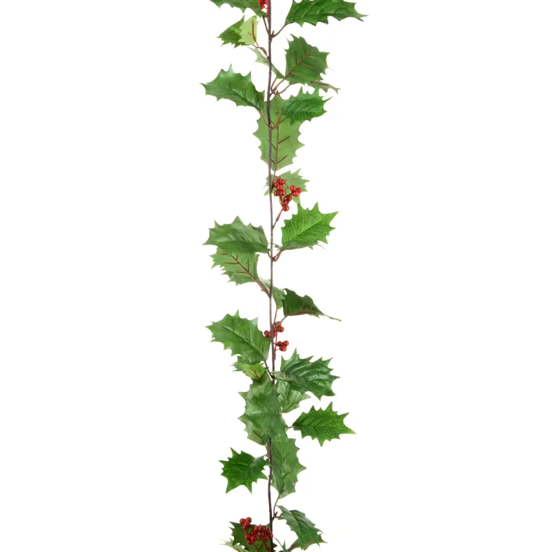 Holly Garland Berries 180cm