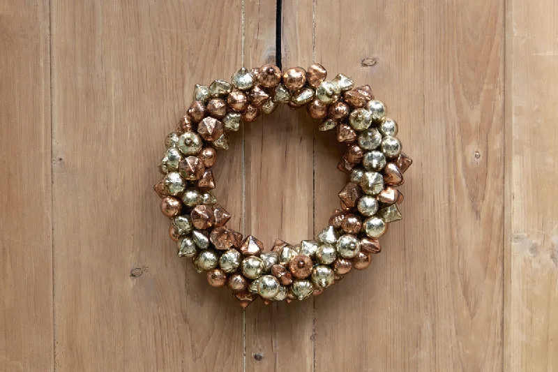 Inika Glass Wreath - Antique Gold & Rust