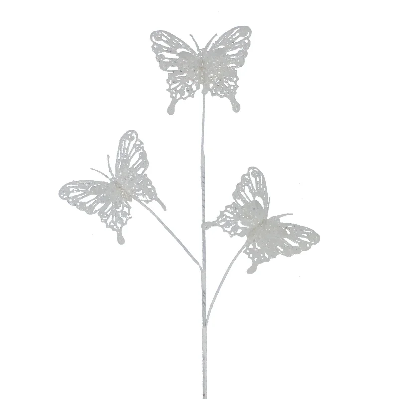 Irid Glitter Butterfly Branch