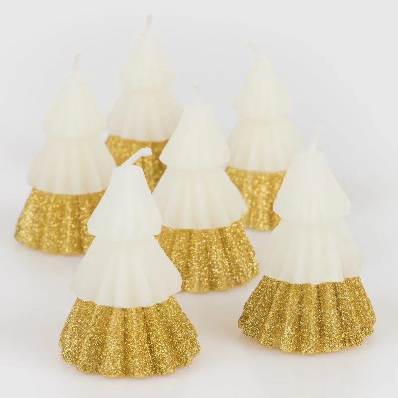 Ivory Mini Tree Candles (x 6)