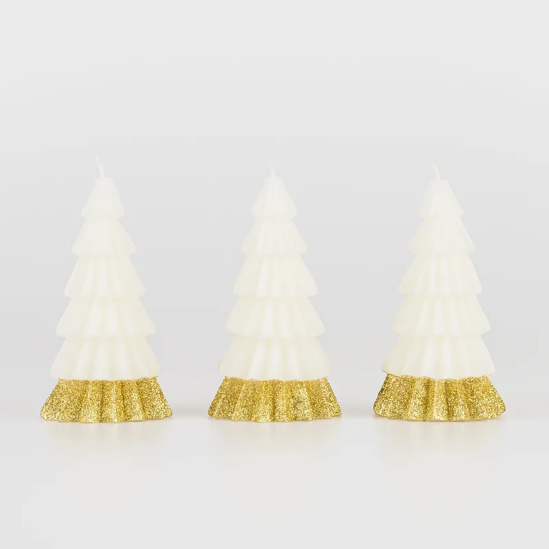 Ivory Tree Candles (x 3)