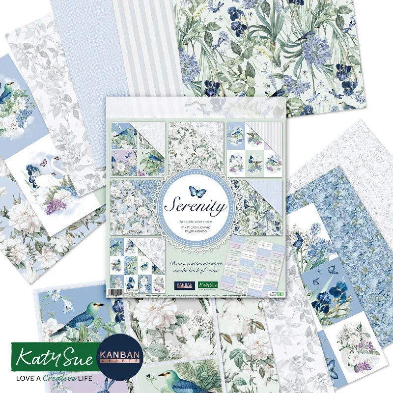 Kanban Crafts Serenity 8x8 Designer Premium Paper Pack