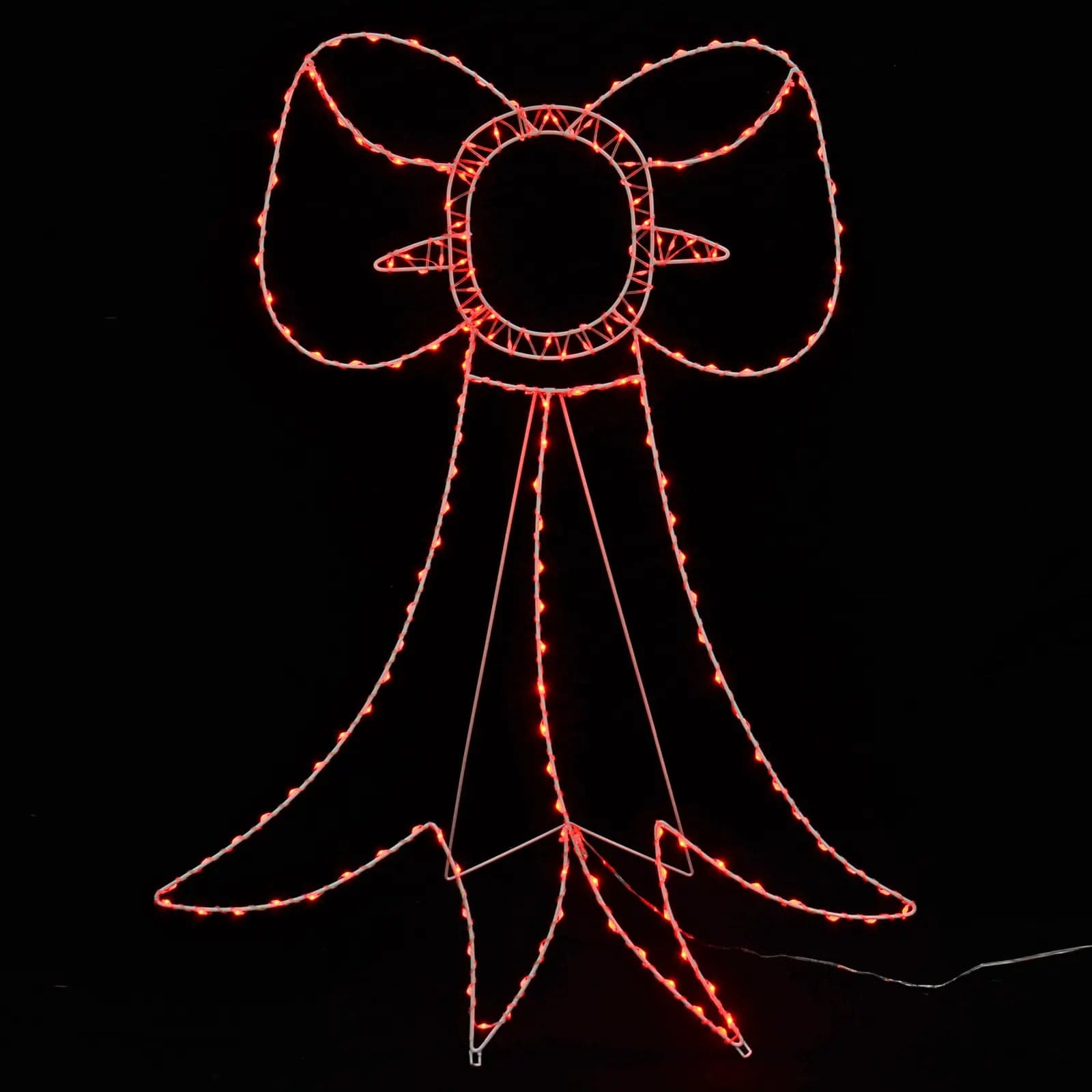 Large Red Bow Christmas Silhouette Light Outdoor LED 100cm