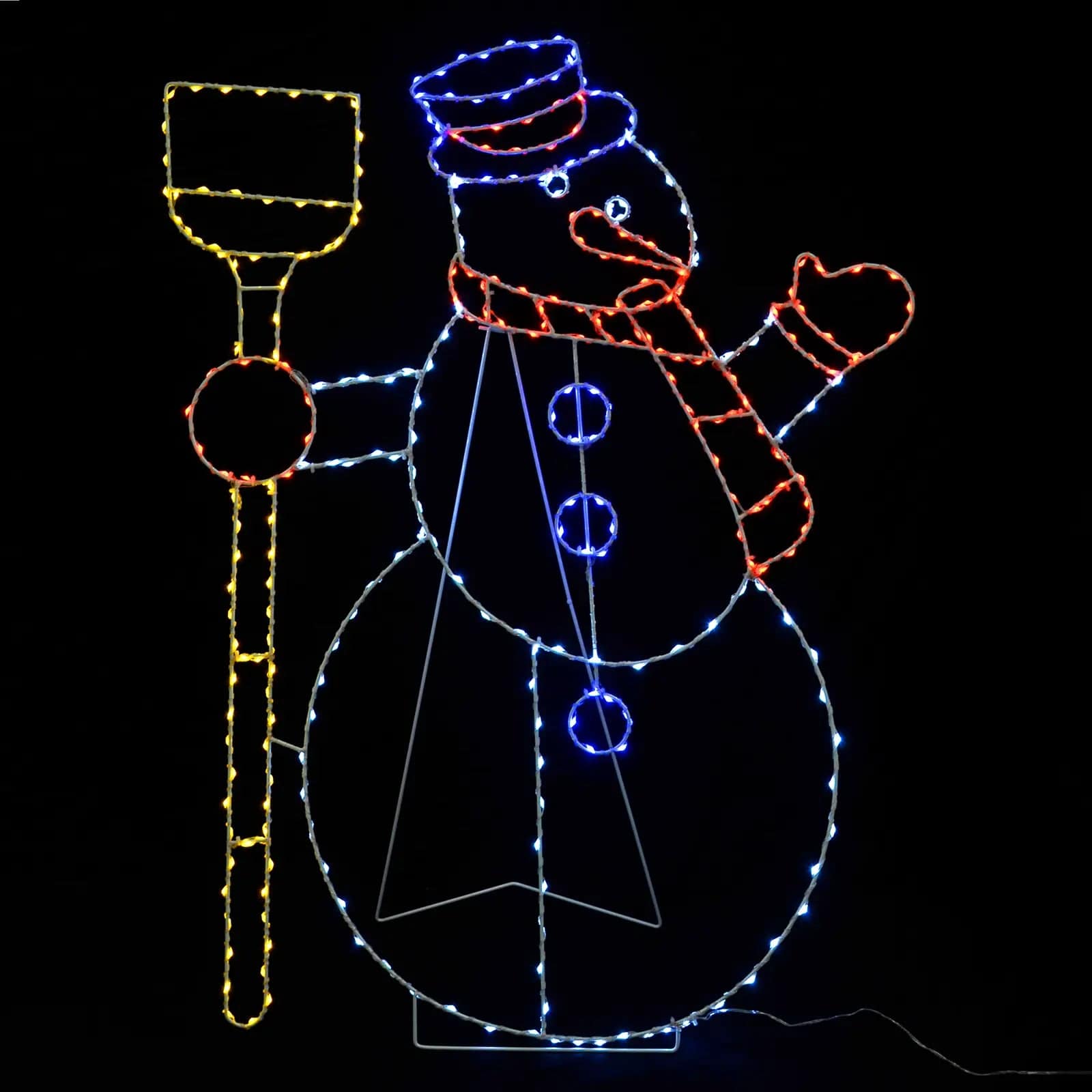 Large Snowman Christmas Silhouette Light Multicolour LED 100cm