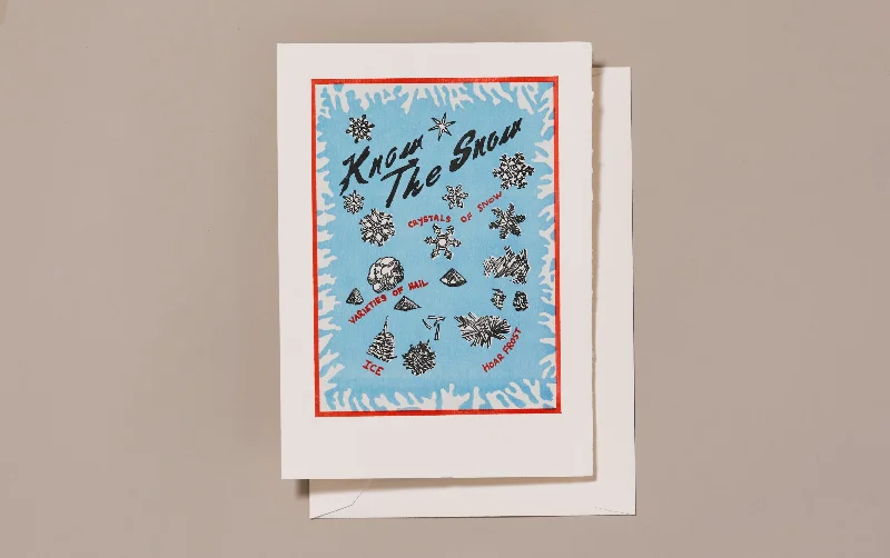 Letterpress Know the Snow Greeting Card