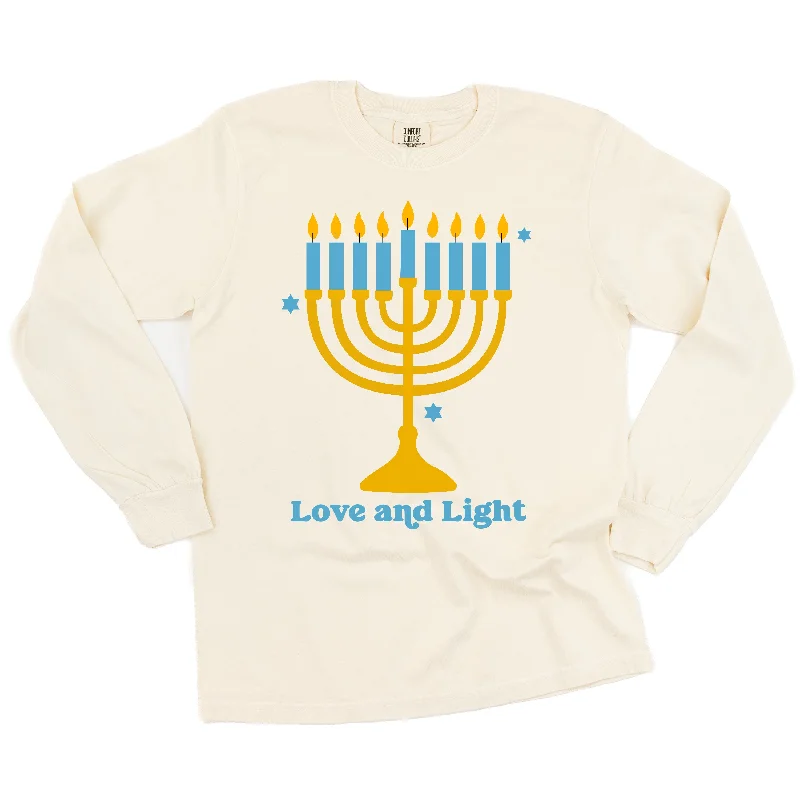 Love And Light - Hanukkah - LONG SLEEVE Comfort Colors Tee