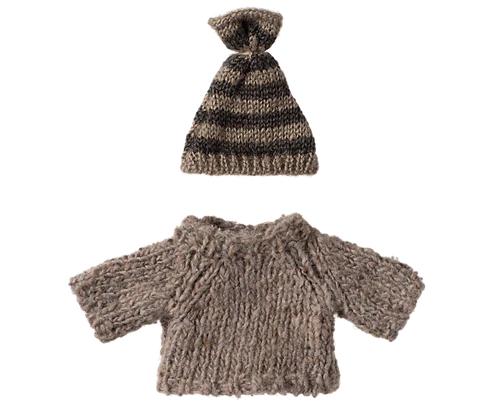 Clothes For Mouse - Big Brother Mouse - Knitted Sweater And Hat