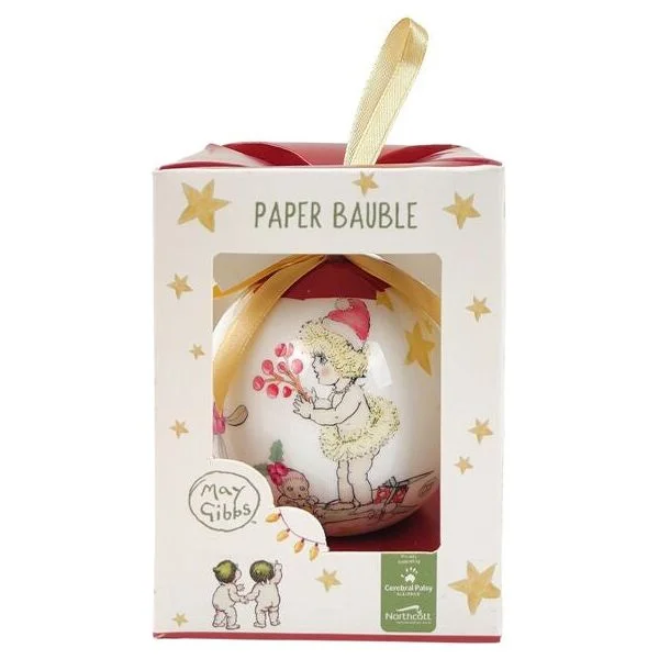 May Gibbs Christmas Cute Gumnuts Bauble Gift Box Red 8cm