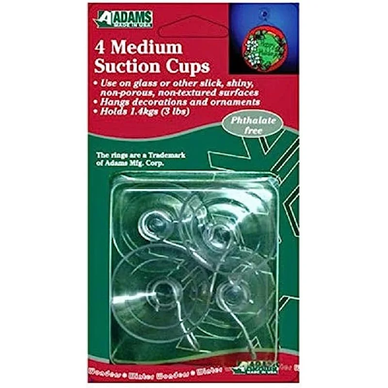 Medium Suction Hooks 4 Pack