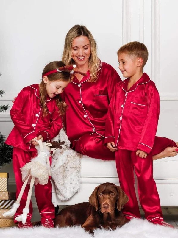 Mommy and Me Silky Satin Pajama Set