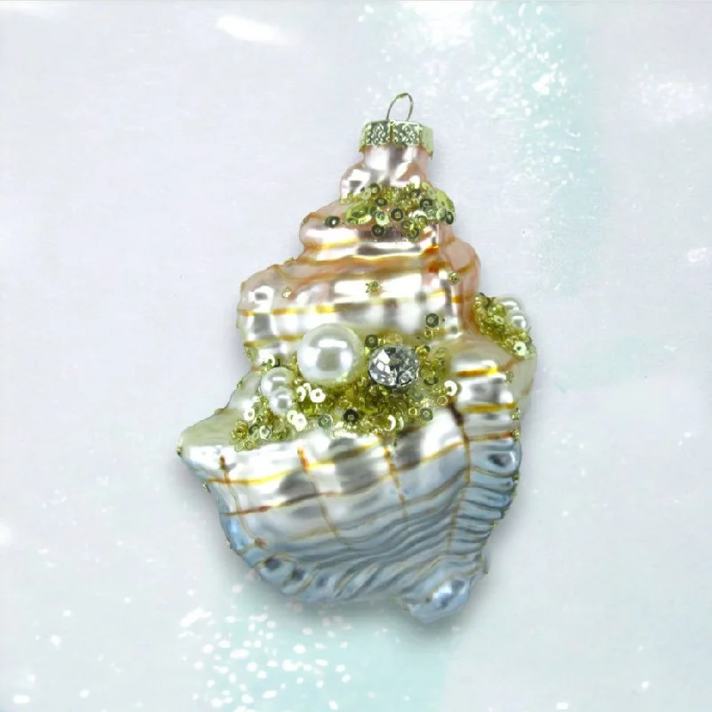 Pastel Conch Shell Ornament