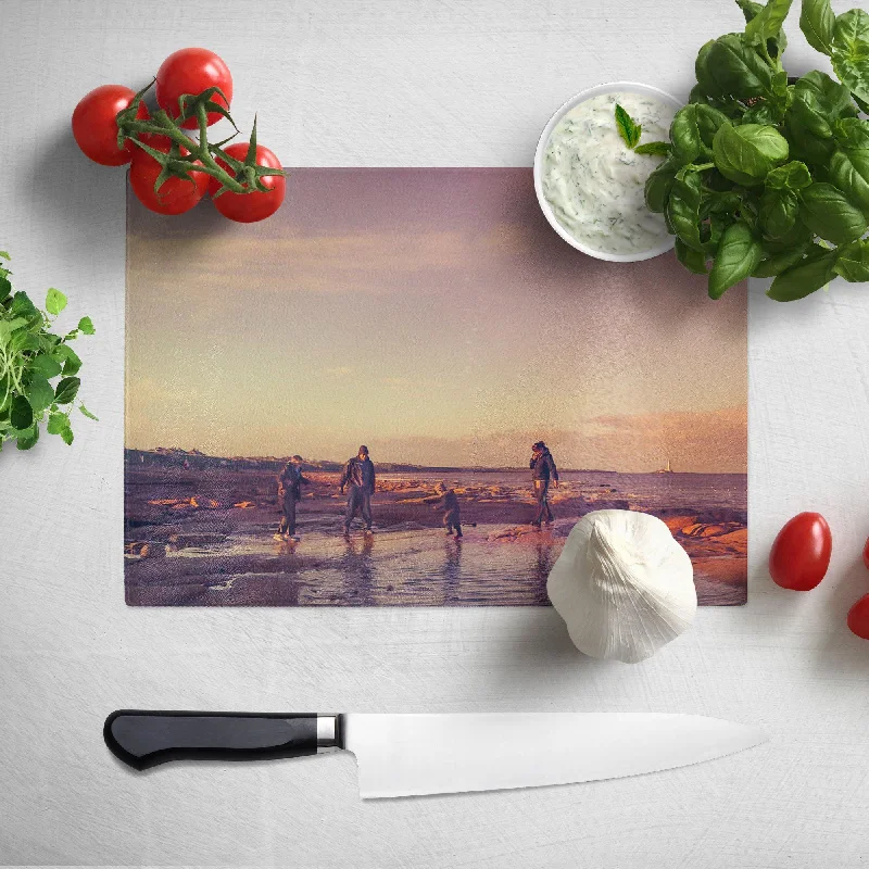 Personalised Photo Glass Chopping Board Worktop Saver