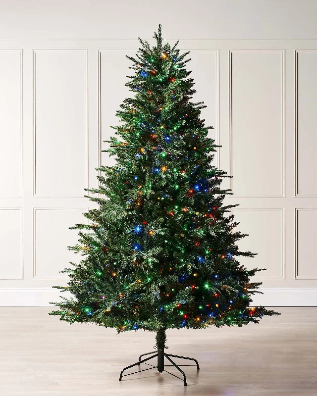 Pre-Lit Windsor Fir Christmas Tree, Dual Multi Colour, 6 ft