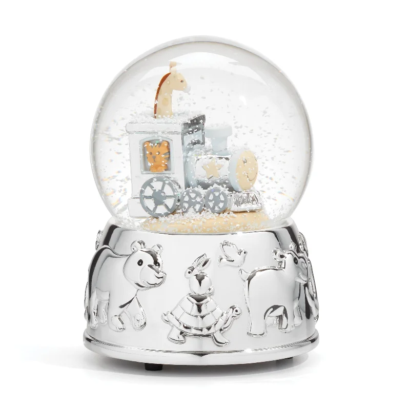 Animal Train Silverplate Snowglobe