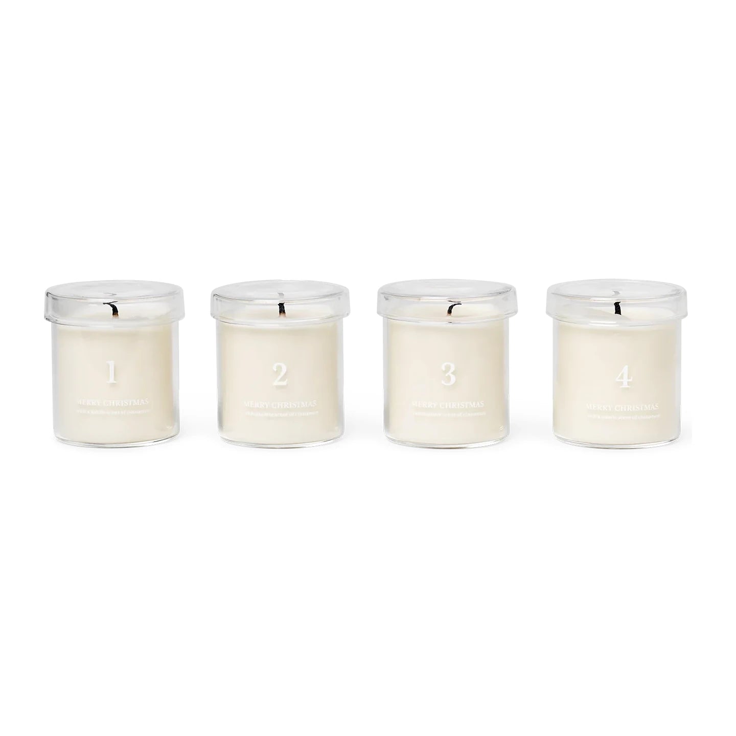 Scented Advent Candles Set of 4 | White