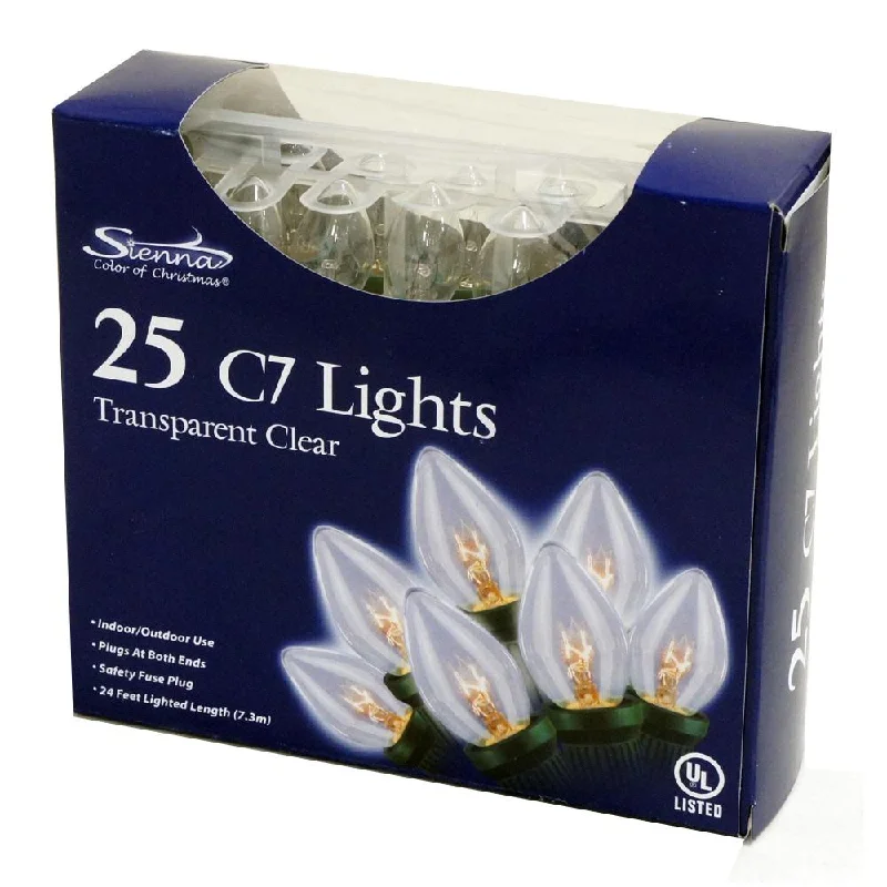 (Clear) Set of 25 Clear C7 Lights