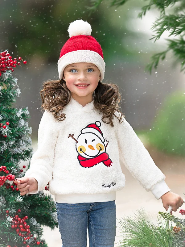 SmileyWorld Cozy Winter Snowman Sherpa Hoodie