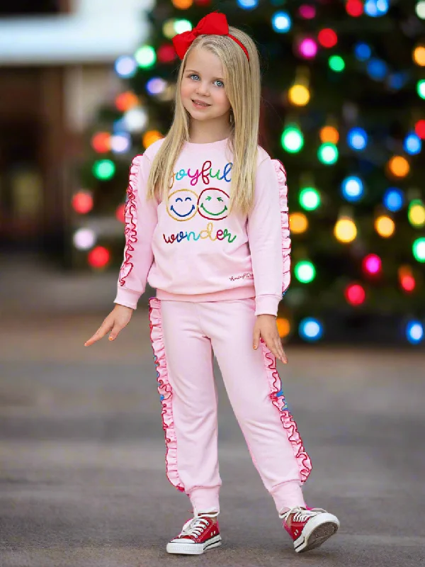 SmileyWorld Joyful Wonder Fleece Sweatshirt and Jogger Set