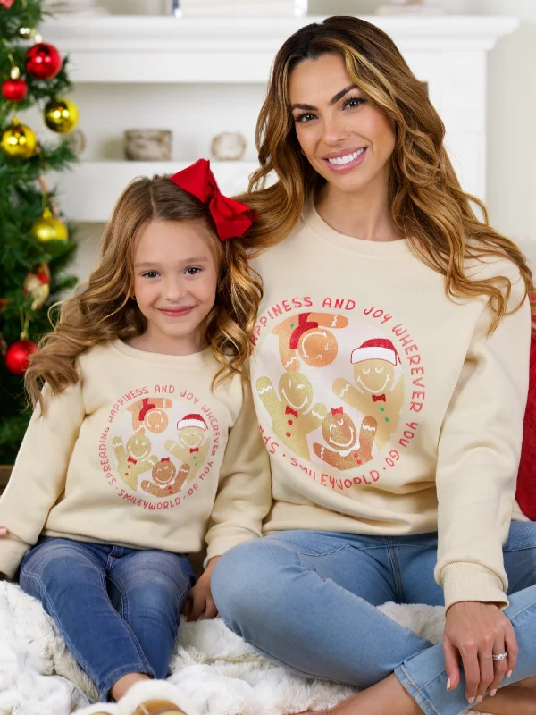 SmileyWorld Mommy and Me Happy Gingerbread Crewneck Sweatshirt