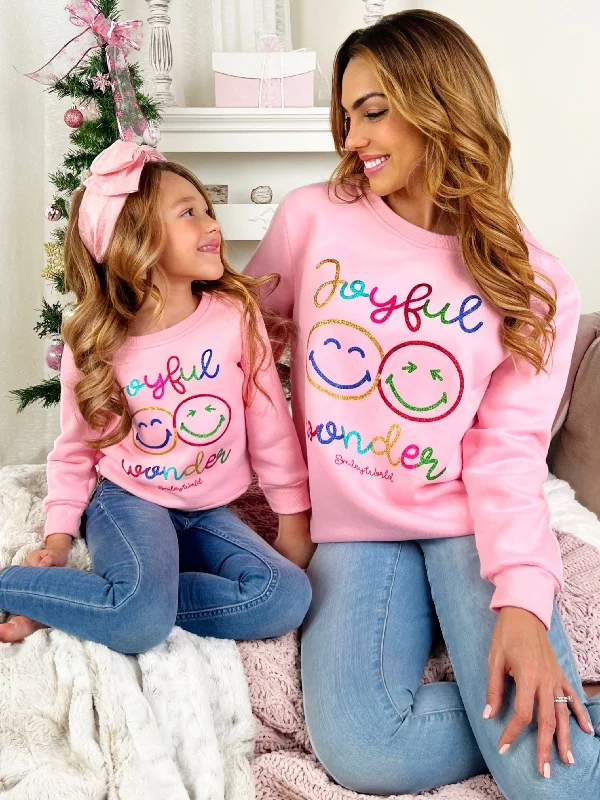 SmileyWorld Mommy and Me Joyful Wonder Crewneck Sweatshirt