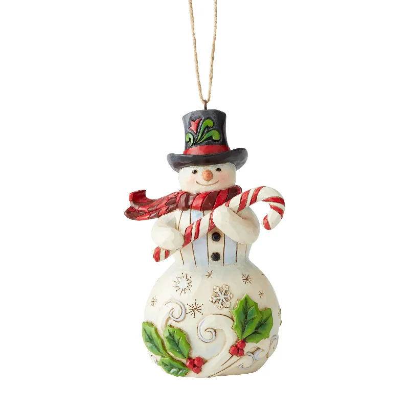 Snowman with Candy Ornament - Jim Shore