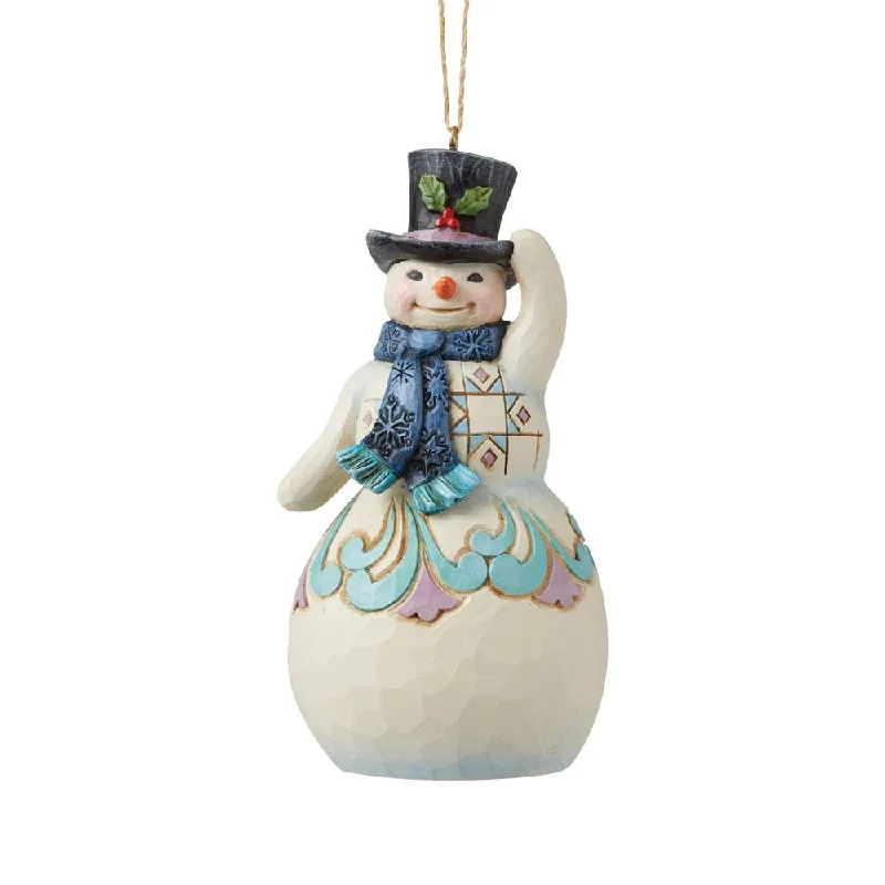 Snowman with Top Hat Ornament - Jim Shore