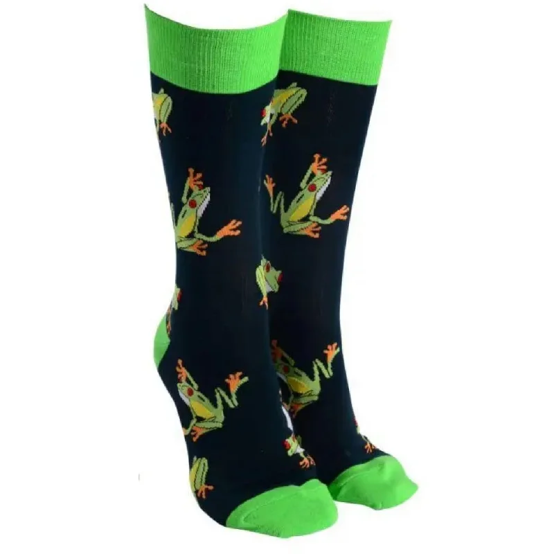 Sock Society Aussie Frogs Socks Black